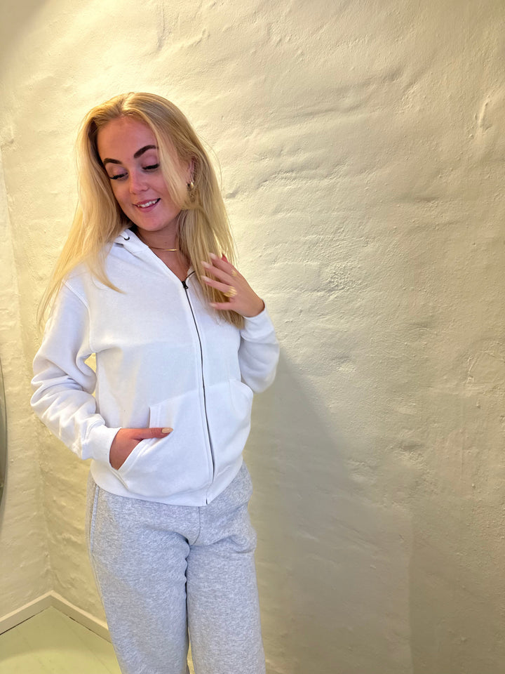 Zip hoodie, Fruit of the Loom - White