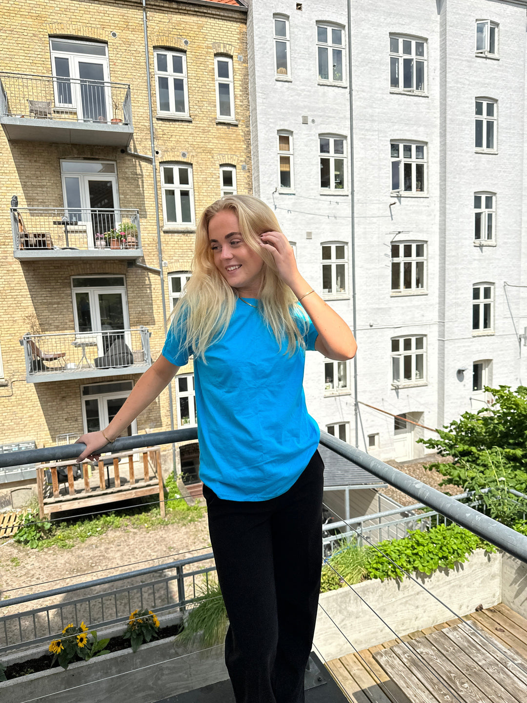 T-Shirt, Fruit of The Loom - Azure Blue