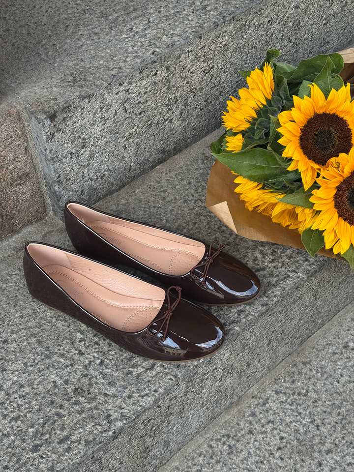 Isabelle Shine Ballerina - Dark Brown