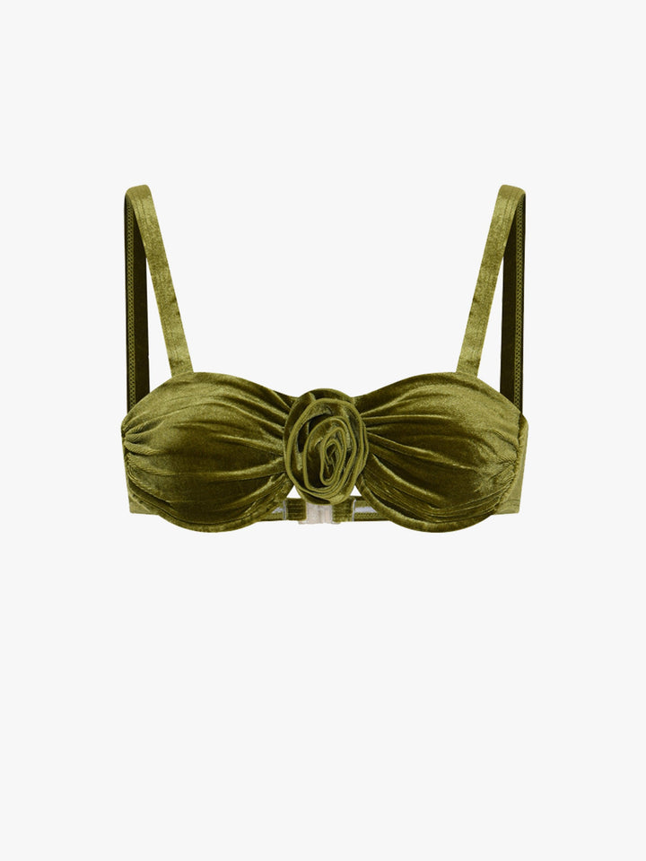 Sille Bikini Top - Dark Green