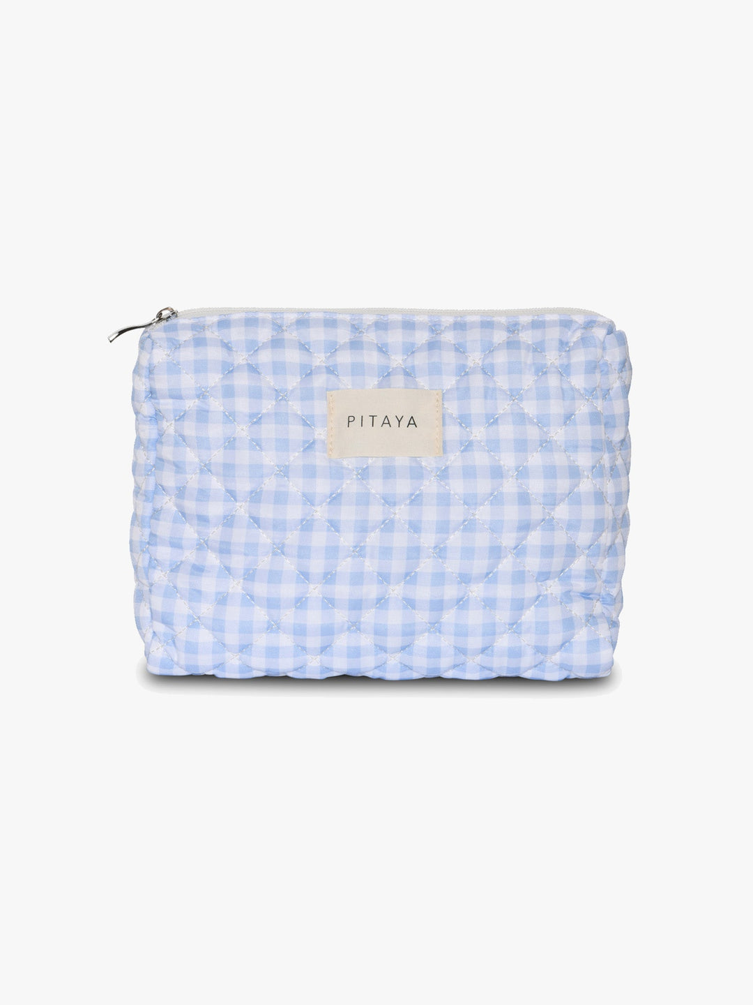 Medium Makeup Bag - Blue Checker