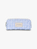 Small Makeup Bag - Blue Checker