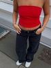 Holly Pleat Top - Red