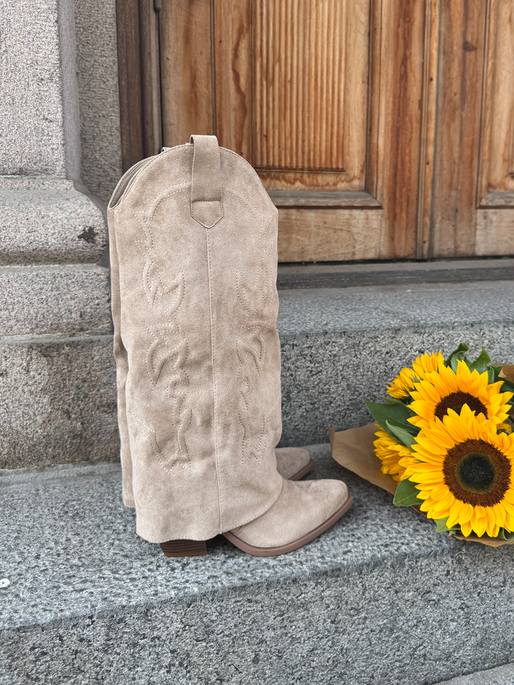 Katrine Suede Boots - Taupe