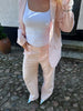 Line Linen Pants - Light Pink