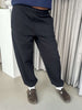 Sweatpants Joggers, Fruit of the Loom (With elastic) - Black