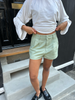 Line Linen Shorts - Pistachio