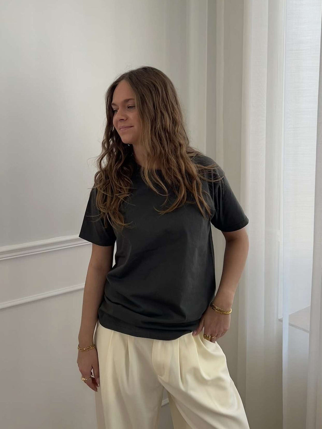 T-Shirt, Fruit of The Loom - Brown